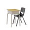 Flash Furniture HERCULES Student Desk w/Open Front Metal Book Box, Maple Desktop, Silver Frame and Blk Stack Chair FD-DESK-GMP-SCH3BB-GG - alternate 1